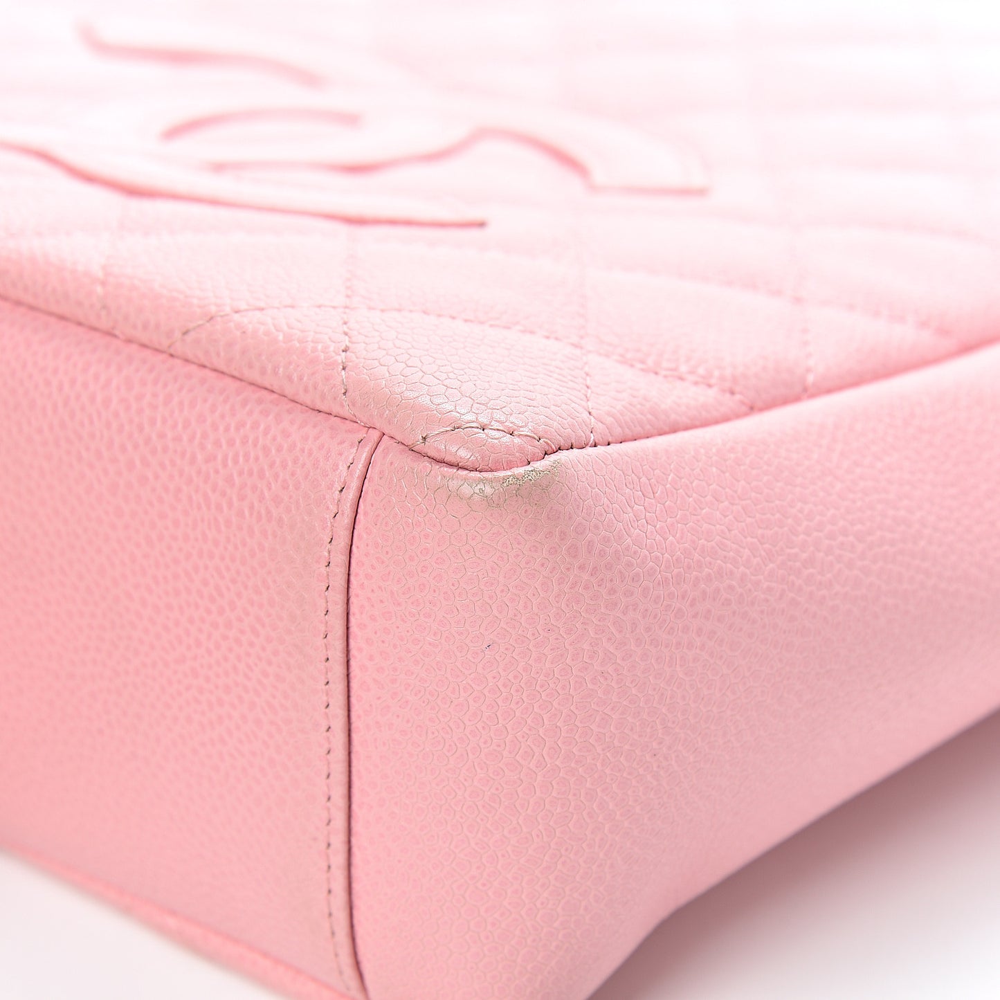 Caviar Quilted Petit Shopping Tote PST Pink