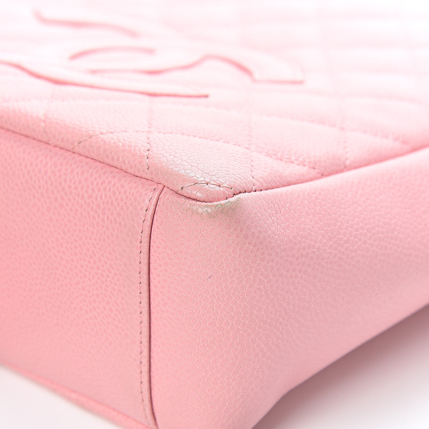 Chanel Caviar Quilted Petit Shopping Tote PST Pink 10 of 19