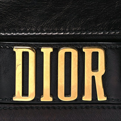 Christian Dior Crinkled Patent Lambskin Dio(r)evolution Top Handle Flap Bag Black 8 of 17