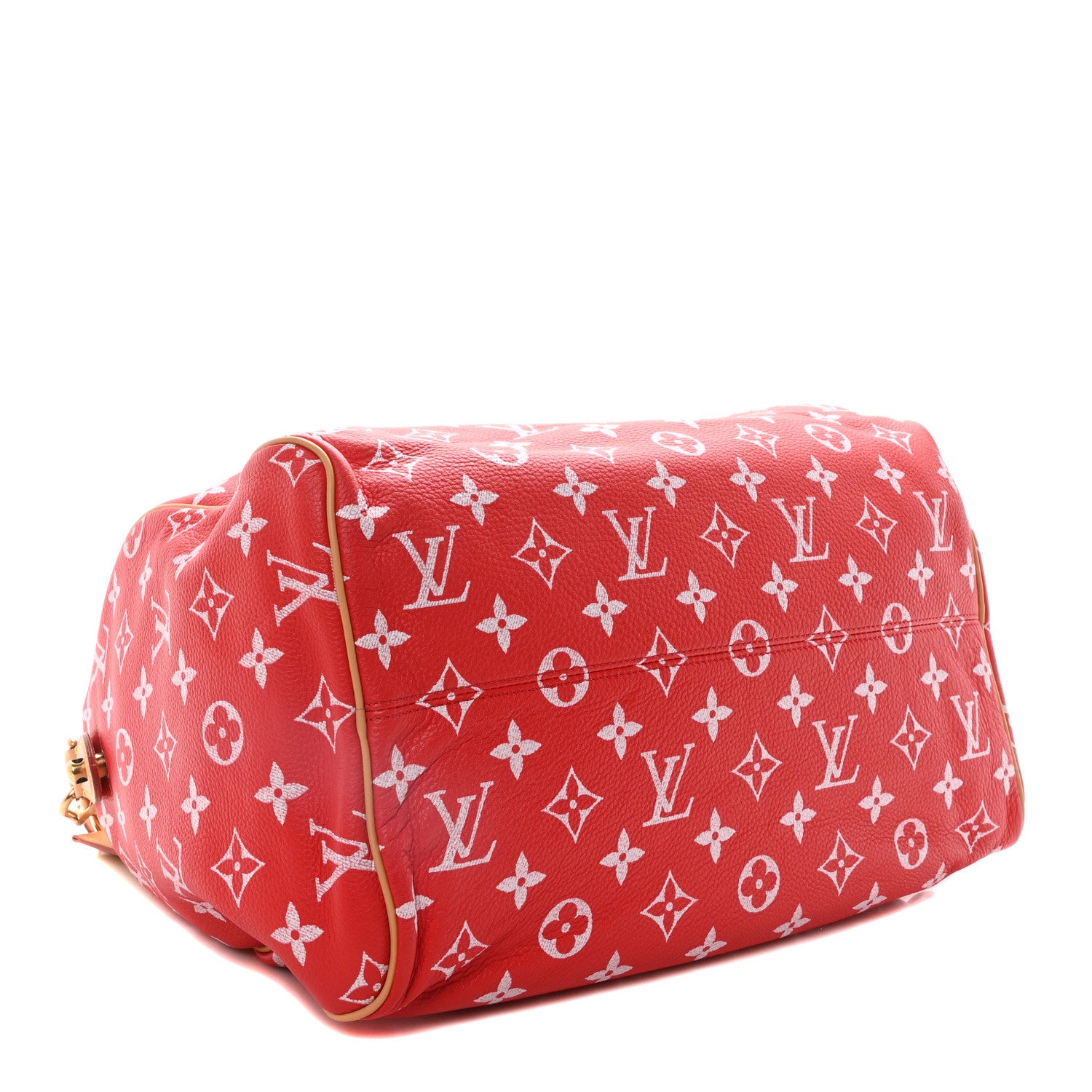 Louis Vuitton Calfskin Monogram Speedy P9 Bandouliere 40 Red 5 of 10