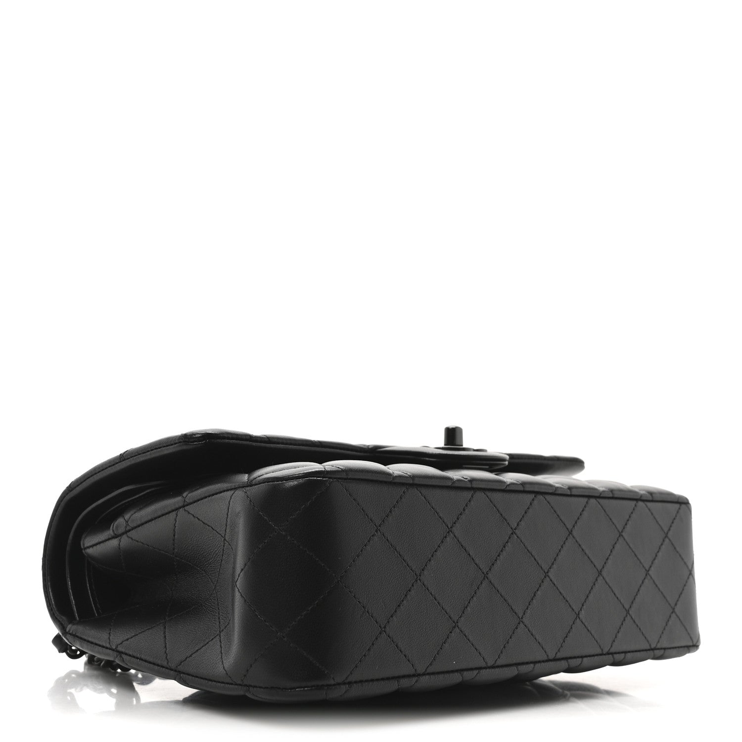 Chanel Lambskin Quilted Medium Double Flap So Black 4 of 10