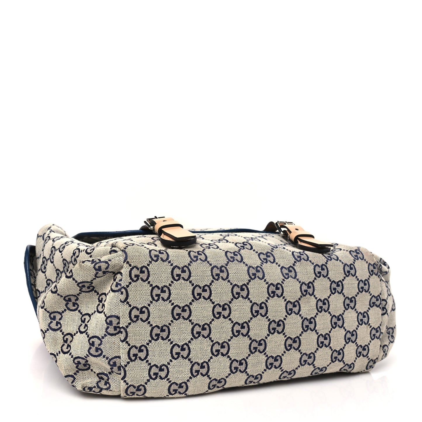 GG Monogram Diaper Bag Beige Blue
