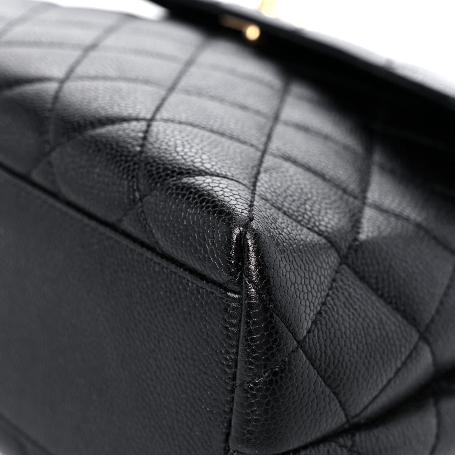 Chanel Caviar Quilted Jumbo Kelly Flap Black 10 of 18