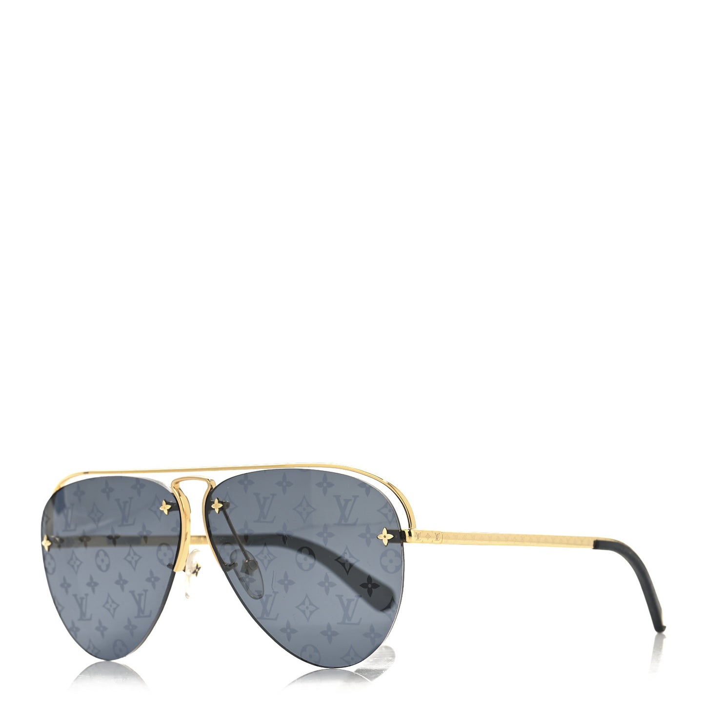 Metal Monogram Grease Sunglasses Z1172W Gold