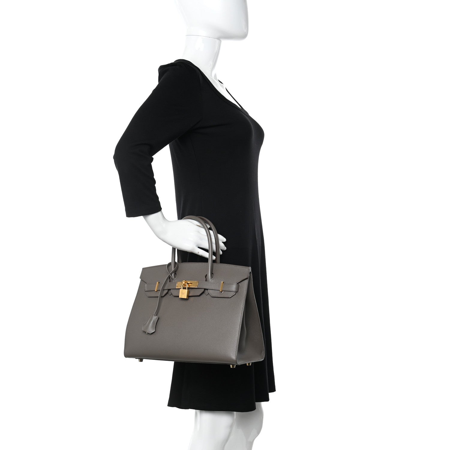 Hermes Epsom Birkin Sellier 30 Etain 2 of 12
