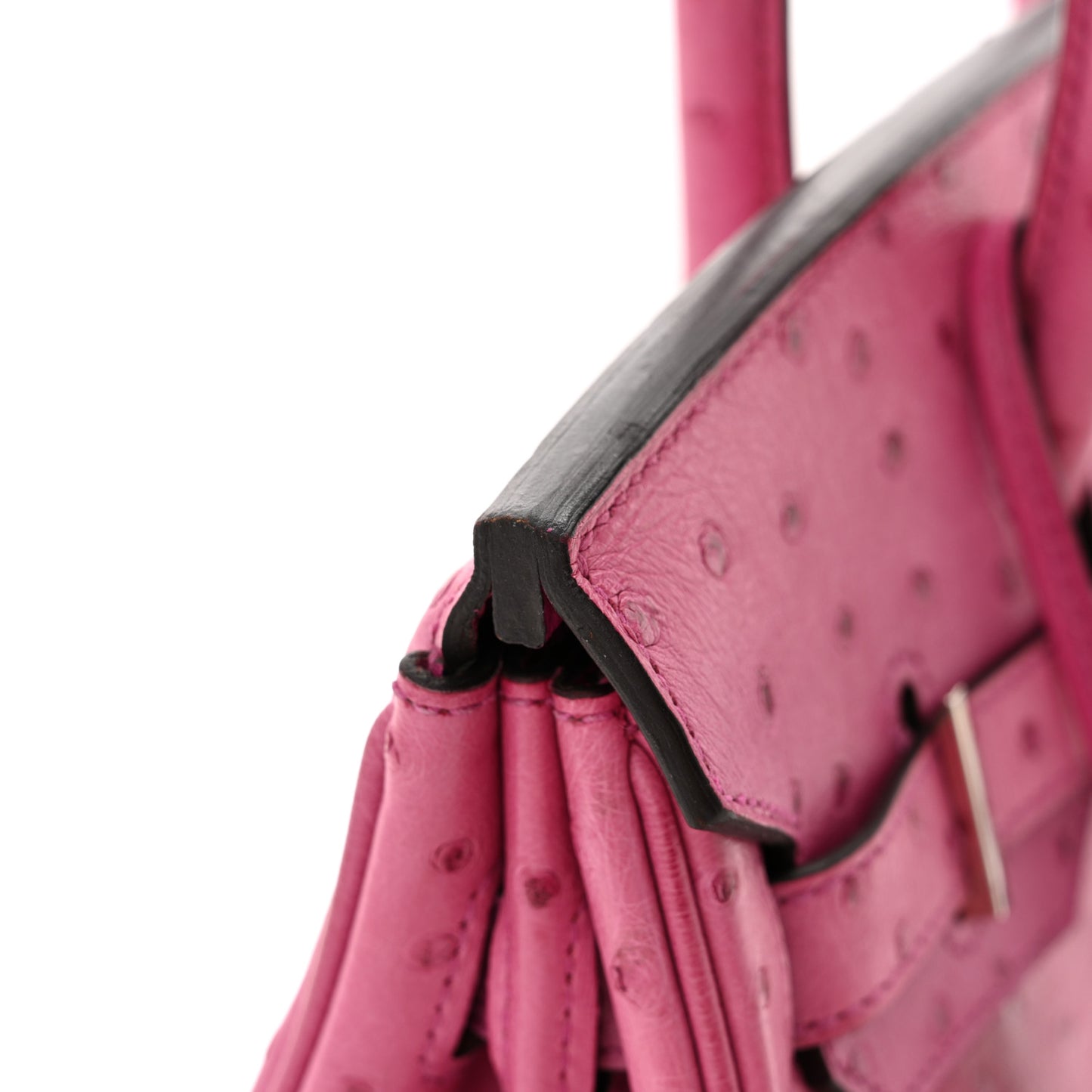 Ostrich Birkin 30 Rose Pourpre