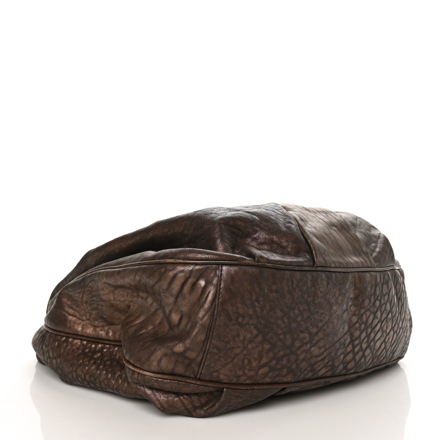 Crinkled Lambskin Mia Hobo Bronze