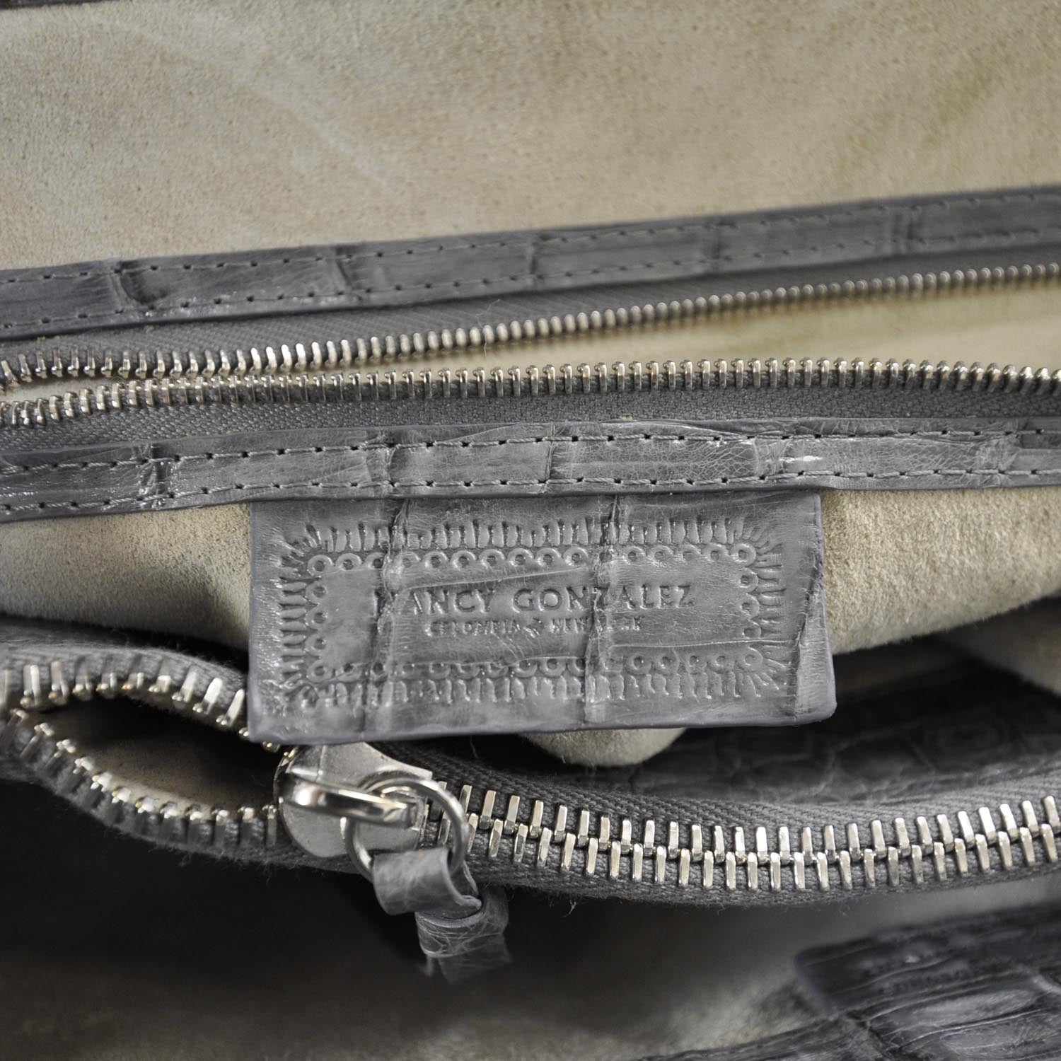 Nancy Gonzalez Crocodile Python Framed Satchel 7 of 8