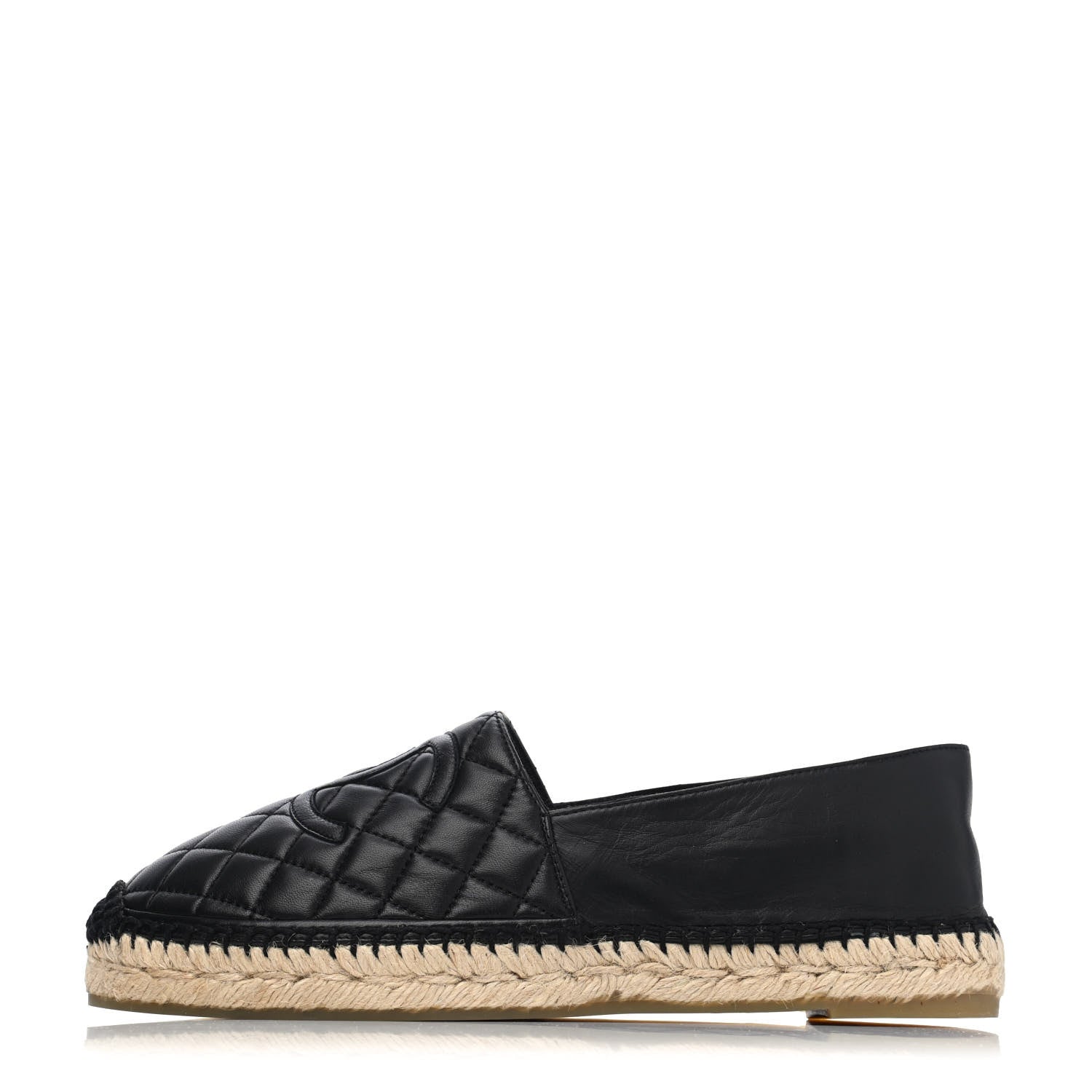 Chanel Lambskin Quilted CC Espadrilles 41 Black 1 of 4