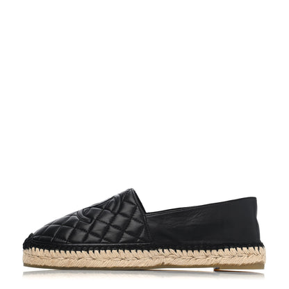 Chanel Lambskin Quilted CC Espadrilles 41 Black 1 of 4