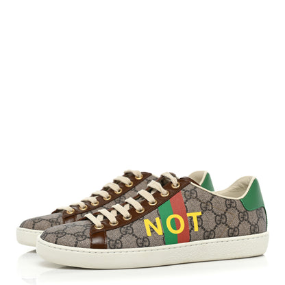 Gucci GG Supreme Monogram Fake/Not Womens Ace Sneakers 38 Beige New Shamarock Brown Sugar 3 of 11