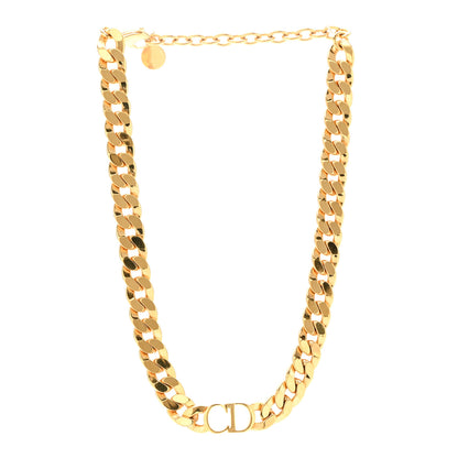 Christian Dior Metal CD Choker Necklace Gold 3 of 5