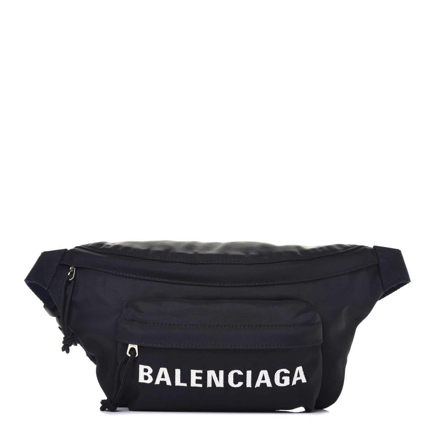 Recycled Sport Nylon Logo Embroidered Wheel Beltpack Black