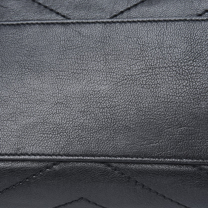 Saint Laurent Vintage Lambskin Chevron Monogram Small Nolita Dark Green 8 of 10