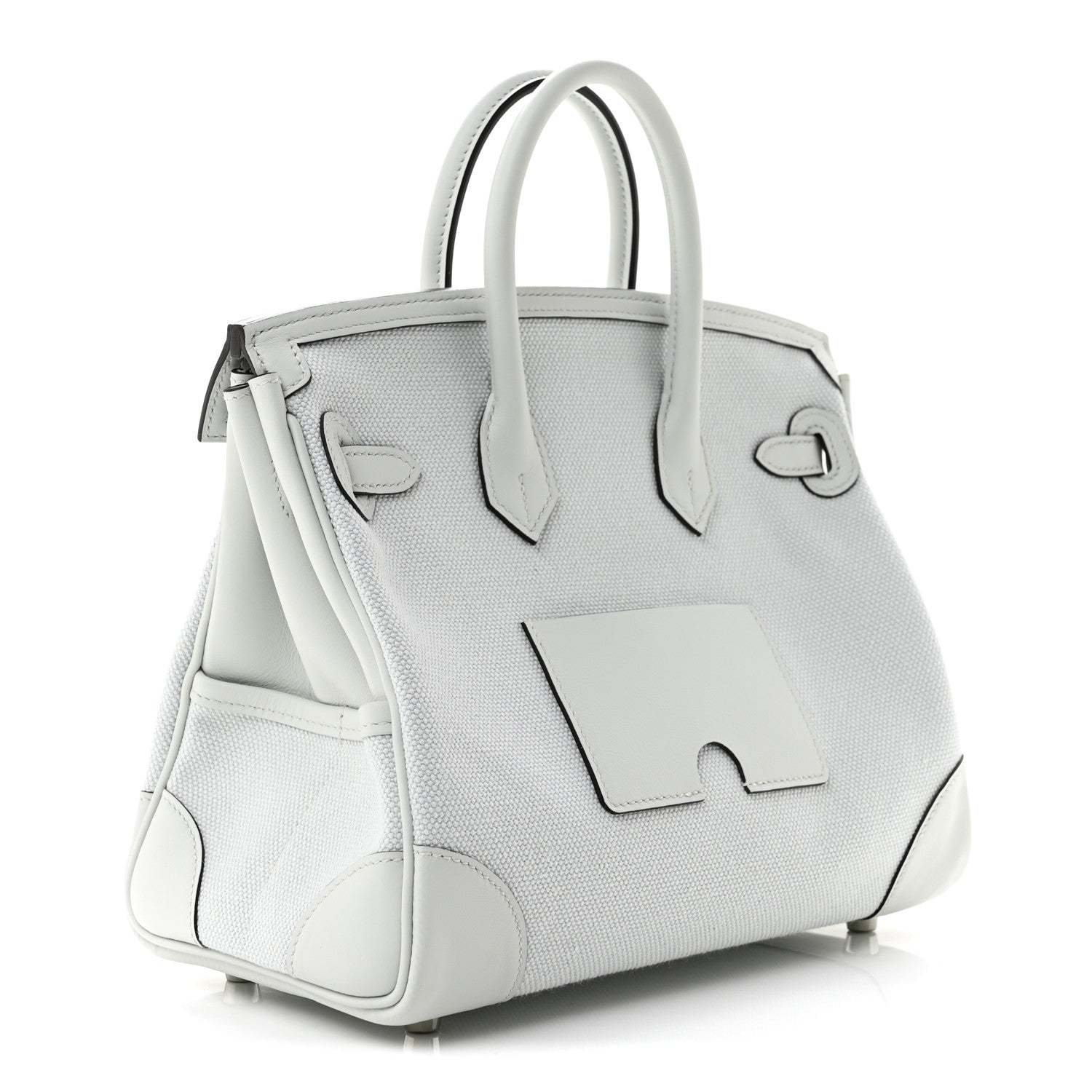 Hermes Toile Goeland Swift Cargo Birkin 25 Gris Platine 3 of 11