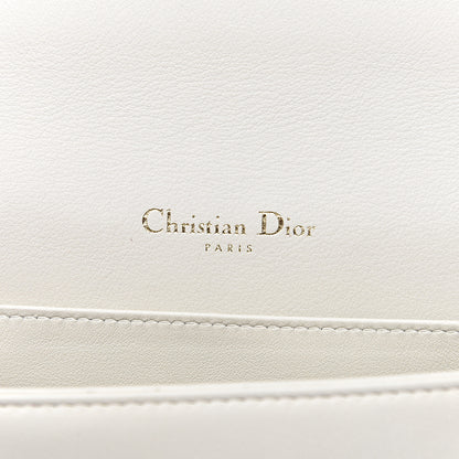Christian Dior Calfskin Lady Dior Toile De Jouy Clutch Blue White 6 of 11