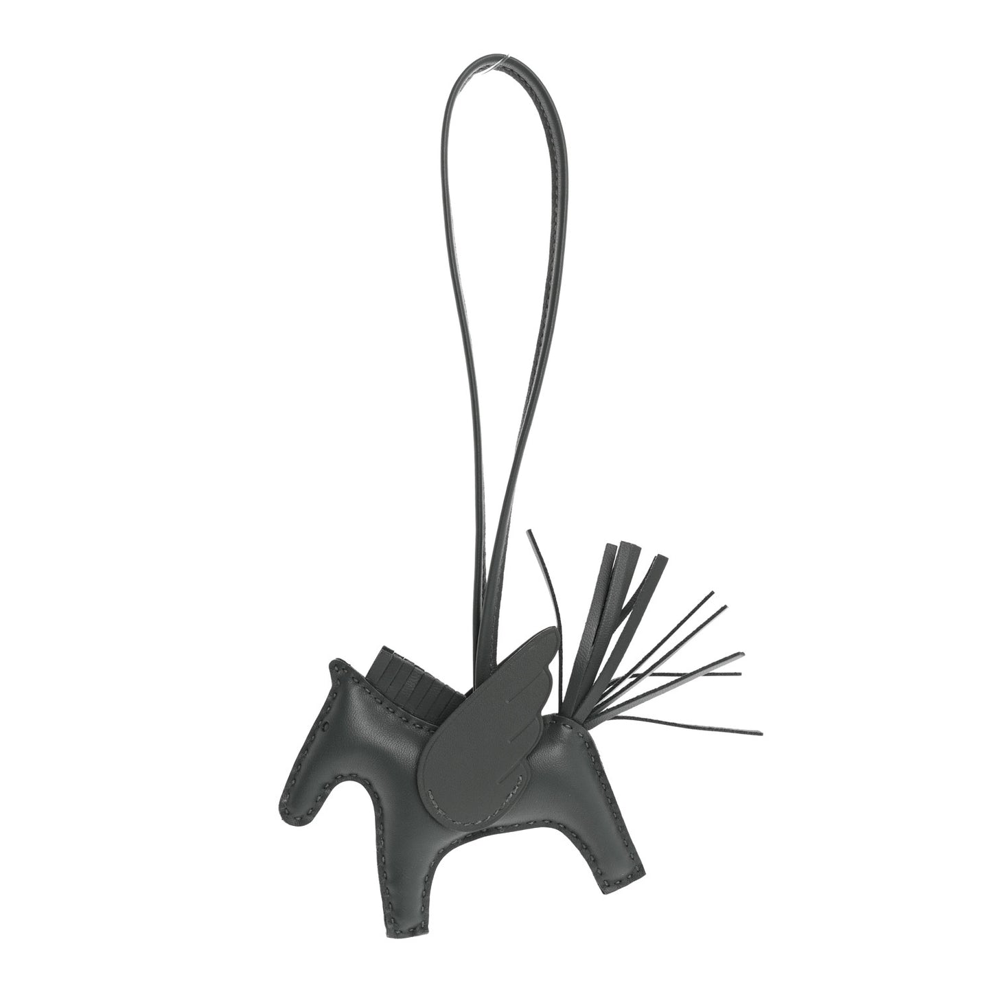 Milo Lambskin Grigri Rodeo Pegase Horse Bag Charm PM Vert Mangrove