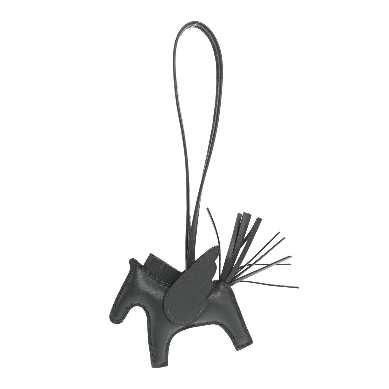 Hermes Milo Lambskin Grigri Rodeo Pegase Horse Bag Charm PM Vert Mangrove 1 of 5
