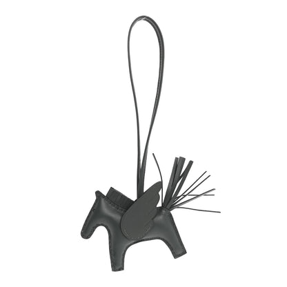 Hermes Milo Lambskin Grigri Rodeo Pegase Horse Bag Charm PM Vert Mangrove 1 of 5