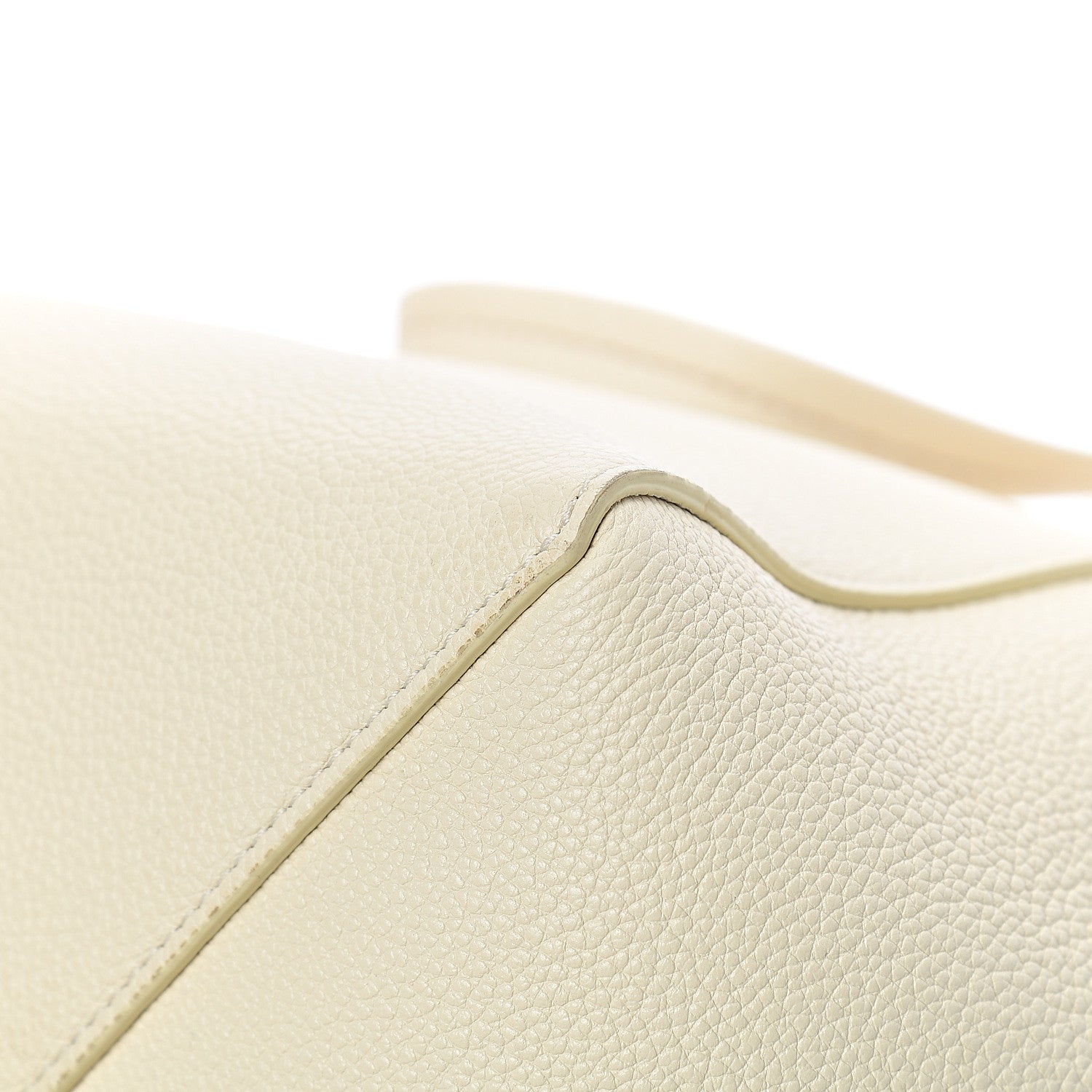 Celine Soft Grained Calfskin Small Belt Cabas Phantom Vanilla 11 of 17