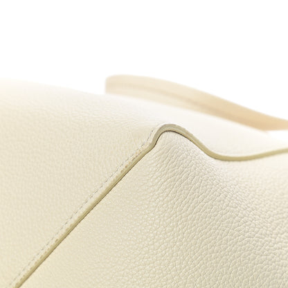 Celine Soft Grained Calfskin Small Belt Cabas Phantom Vanilla 11 of 17