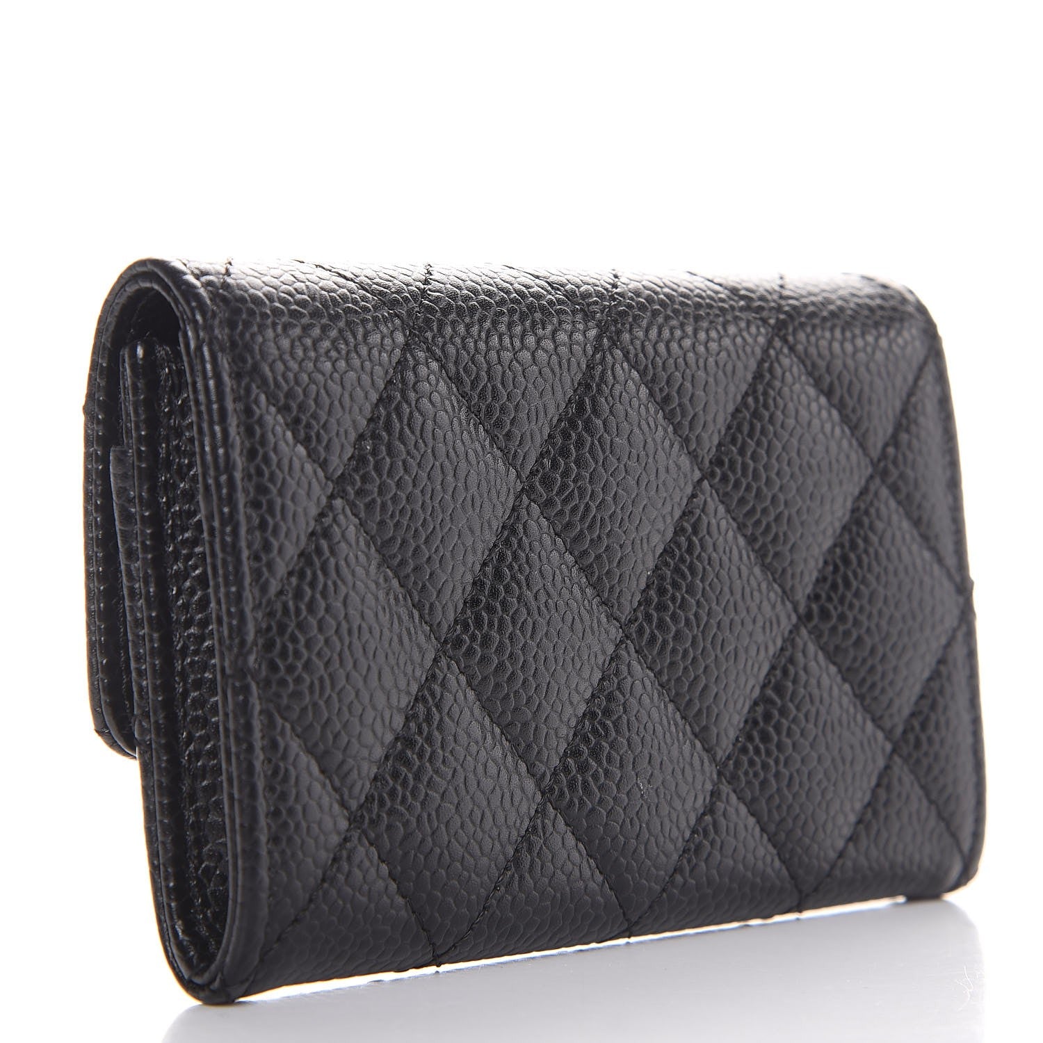 Chanel Caviar Quilted Flap Card Holder Black 3 of 9