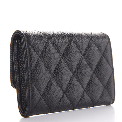 Chanel Caviar Quilted Flap Card Holder Black 3 of 9