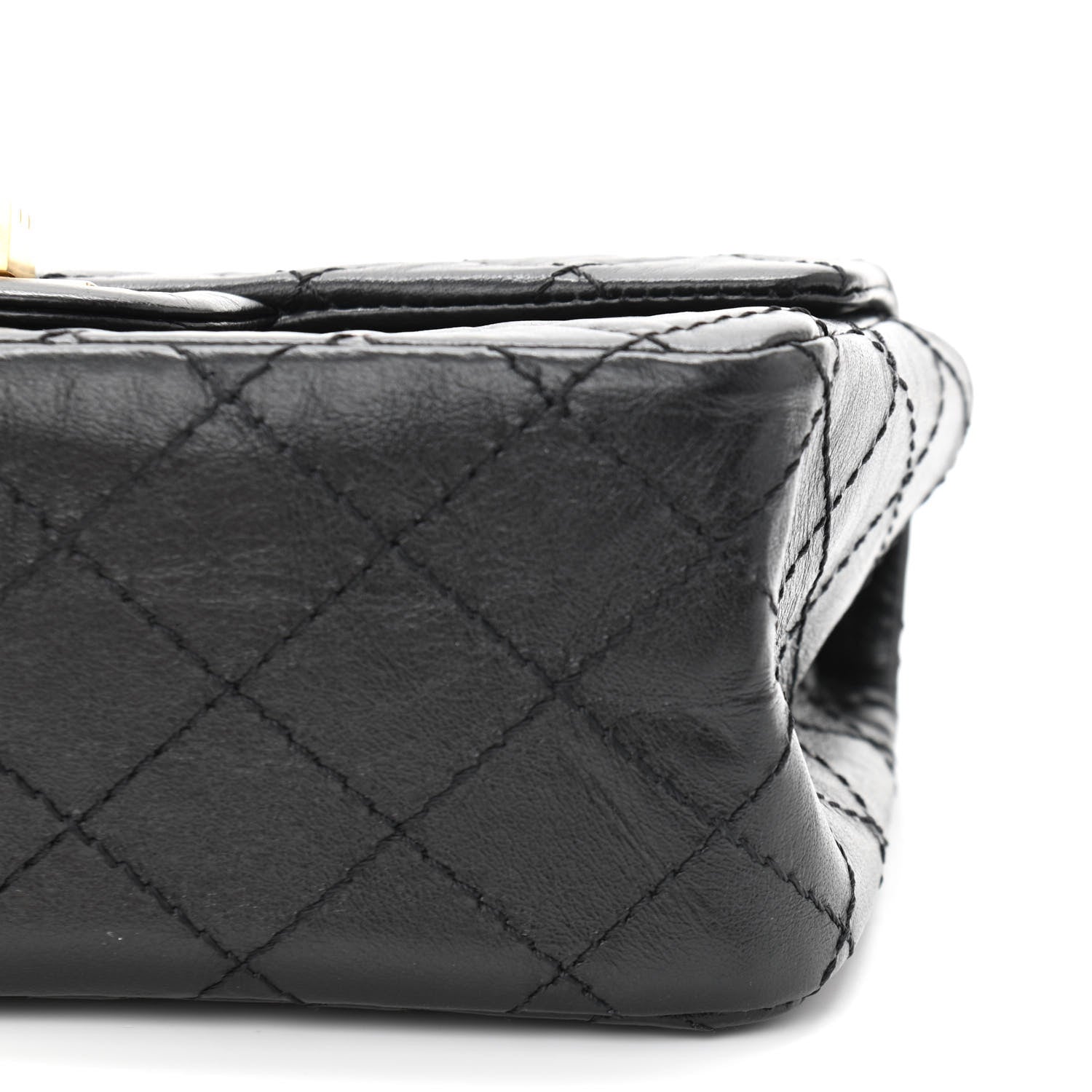 Chanel Aged Calfskin Quilted 2.55 Reissue Mini Flap Black 6 of 11