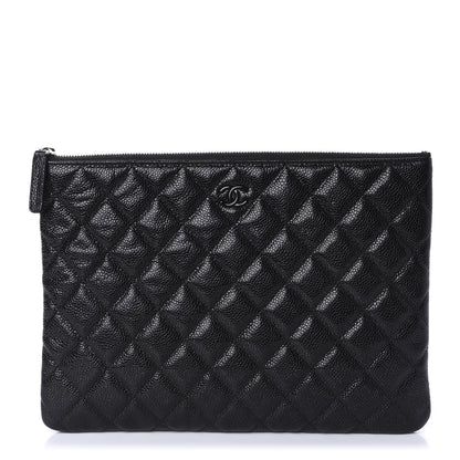 Chanel Caviar Quilted Medium Cosmetic Case Black 1 of 10
