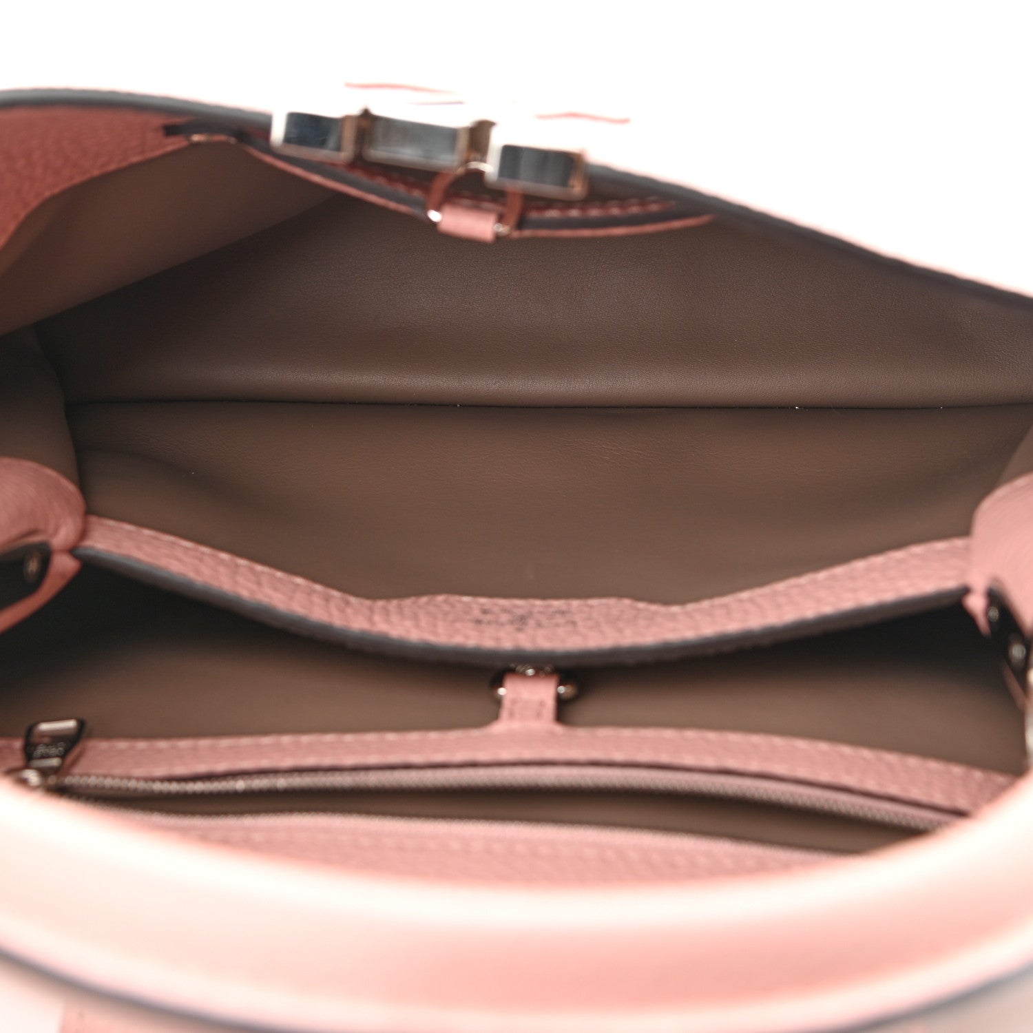 Louis Vuitton Taurillon Capucines PM Magnolia 5 of 9