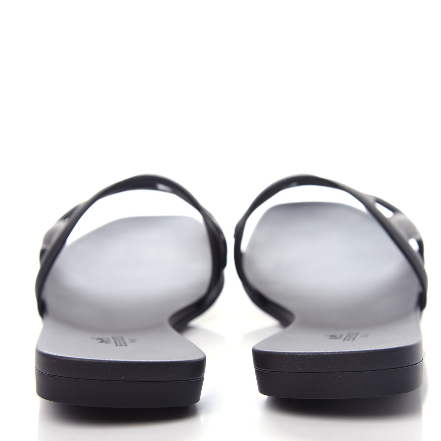 Hermes Rubber Aloha Sandals 40 Black 7 of 10