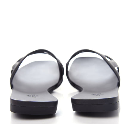 Hermes Rubber Aloha Sandals 40 Black 7 of 10
