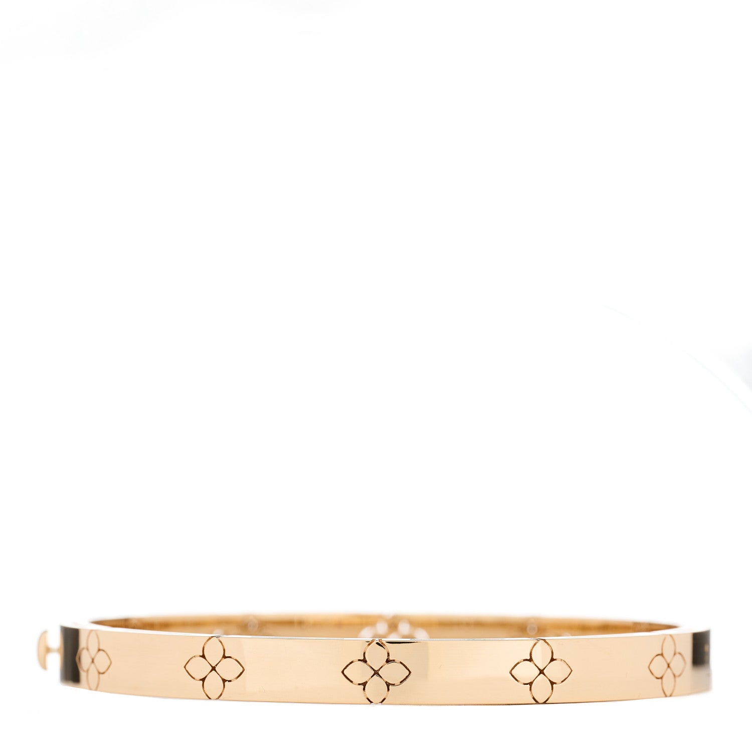 Roberto Coin 18K Rose Gold Diamond Medium Love in Verona Bangle Bracelet 7 of 7