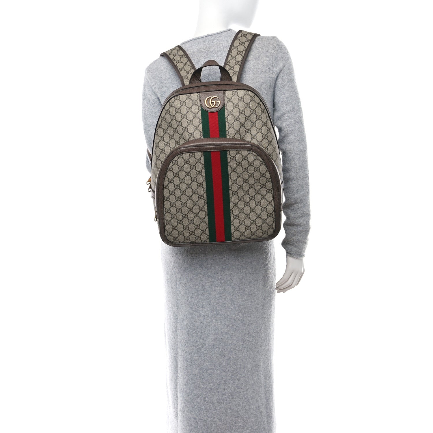 Gucci GG Supreme Monogram Medium Ophidia Day Backpack Brown 2 of 11