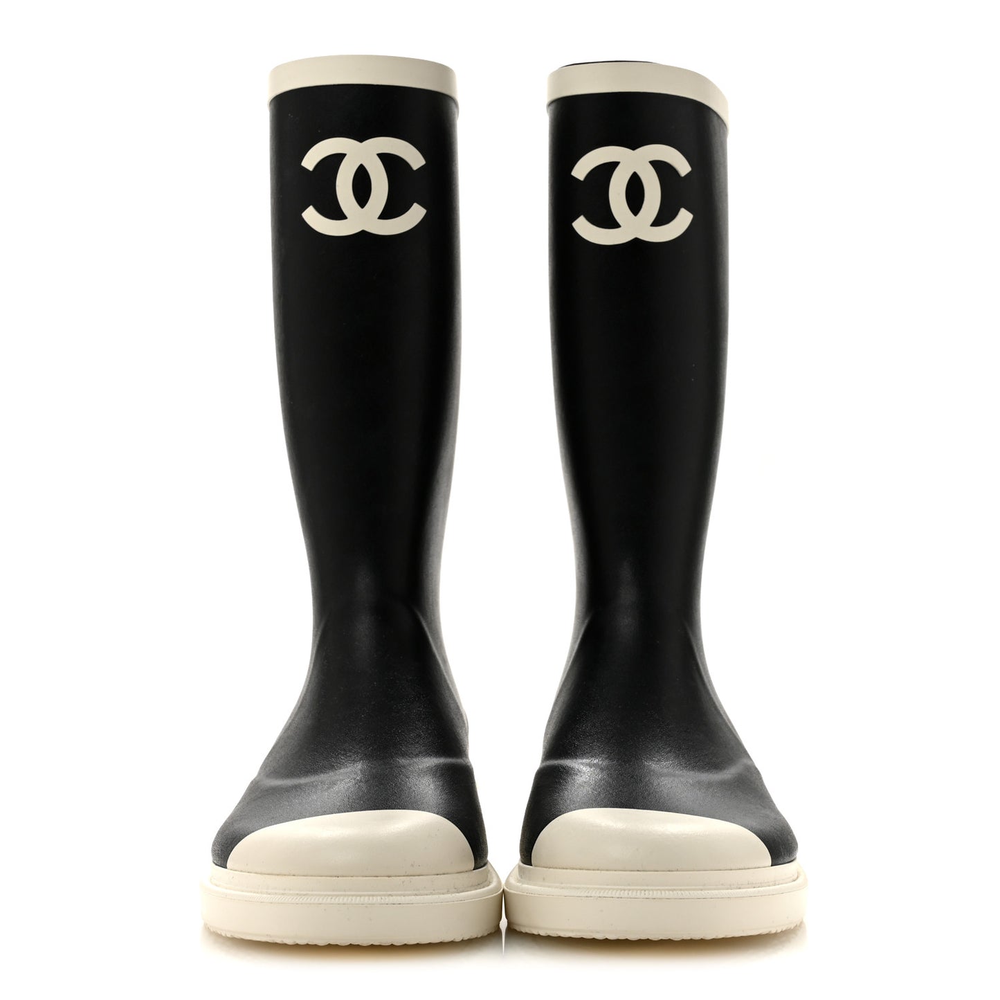 Caoutchouk CC High Boots 38 Black White