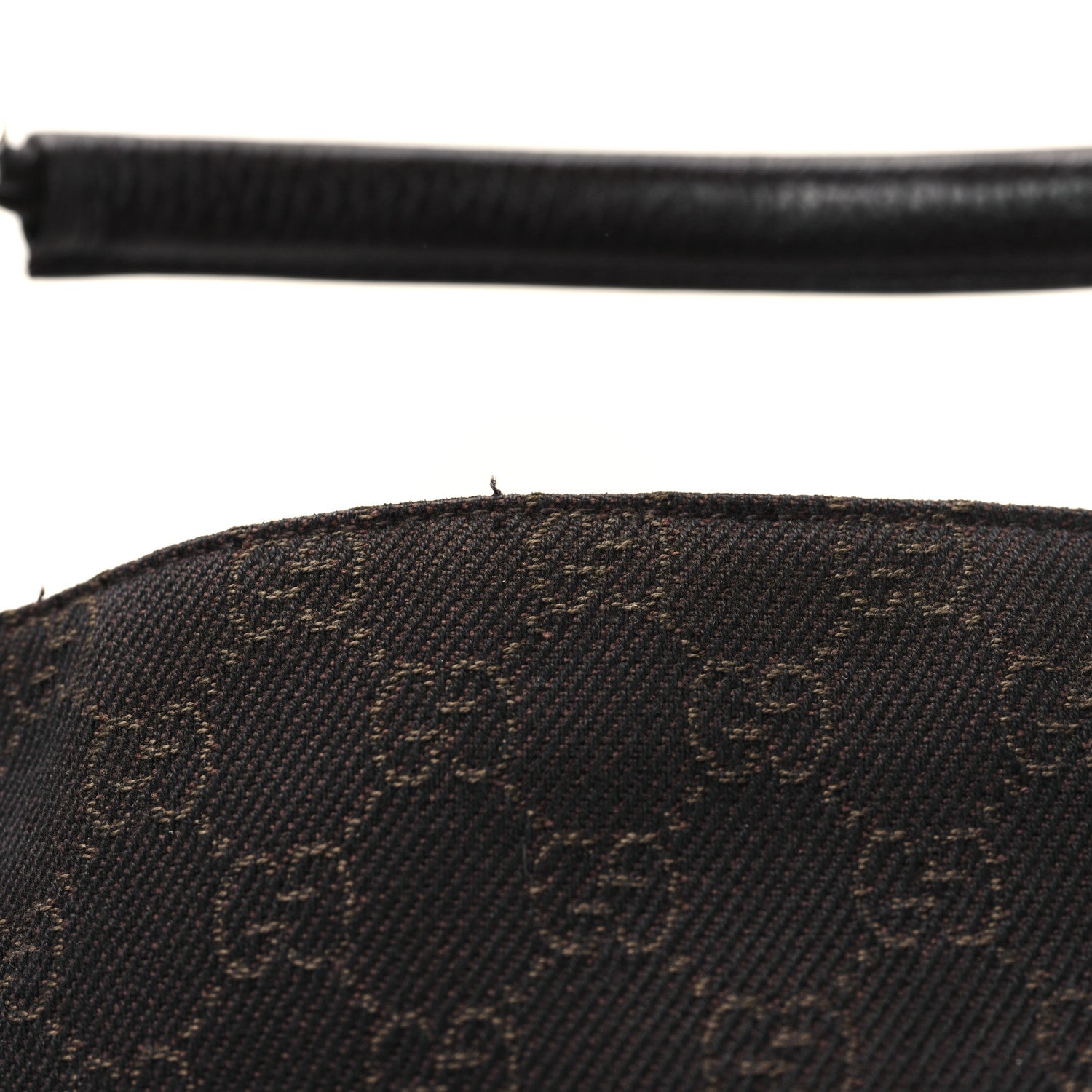 Gucci Monogram Calfskin Horsebit Classic Ring Hobo Dark Brown 11 of 11