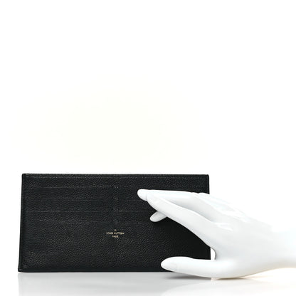 Louis Vuitton Calfskin Felicie Chain Wallet Card Holder Insert Black 2 of 6