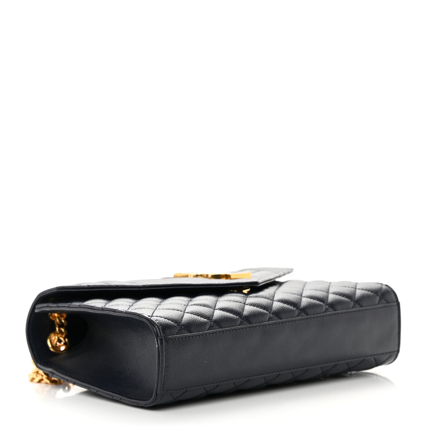 Grain De Poudre Textured Mixed Matelasse Triquilt Medium Monogram Satchel Deep Marine