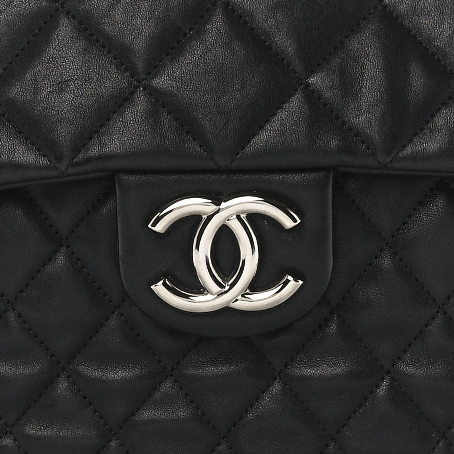 Chanel Washed Lambskin Chain Around Maxi Flap Bag Black 7 of 10