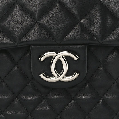 Chanel Washed Lambskin Chain Around Maxi Flap Bag Black 7 of 10