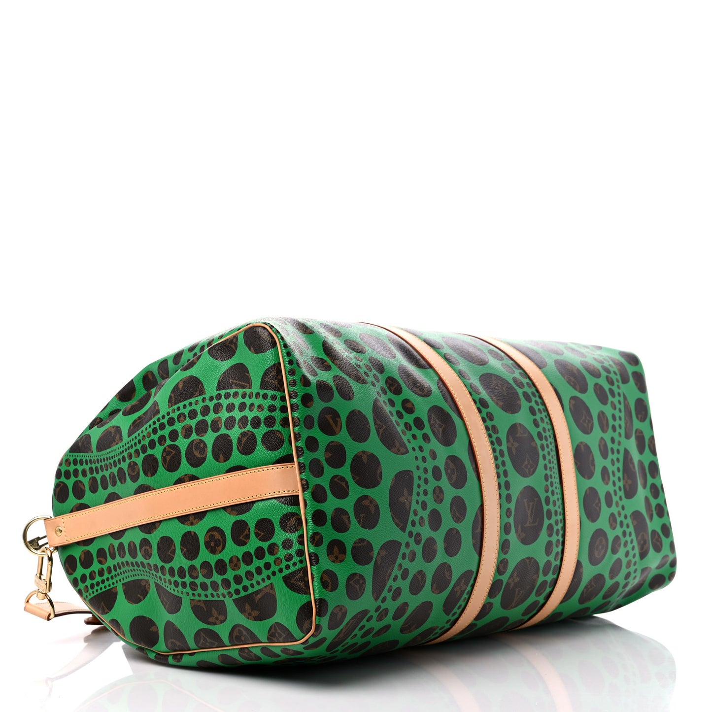 Monogram Kusama Pumpkin Dots Keepall Bandouliere 55 Green