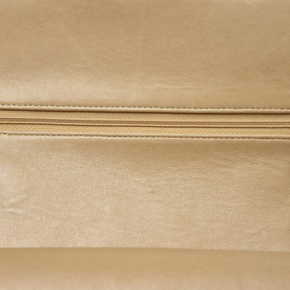 Chanel Lambskin Chevron Quilted Medium Double Flap Beige 20 of 21