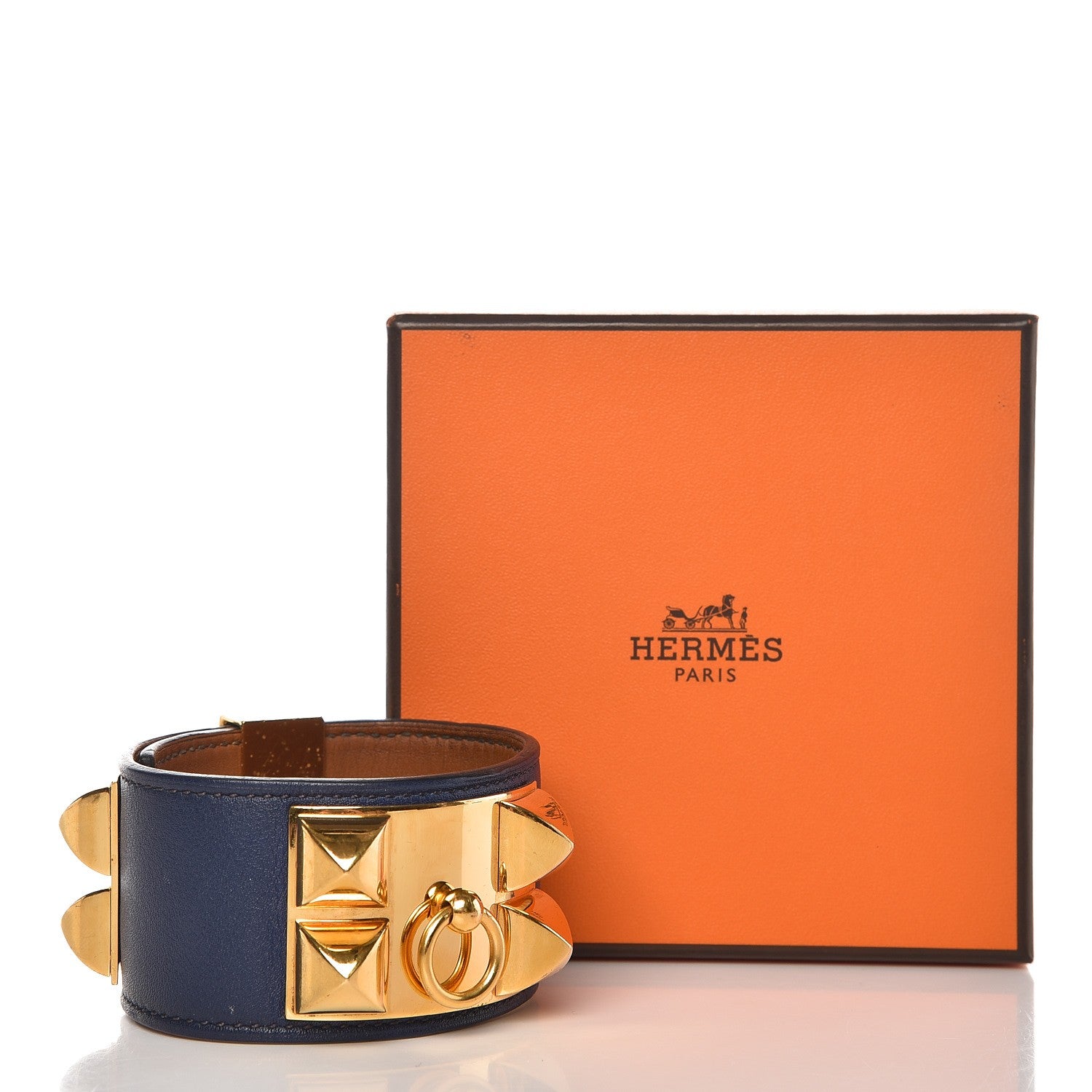 Hermes Swift Collier De Chien CDC Bracelet L Bleu 9 of 9