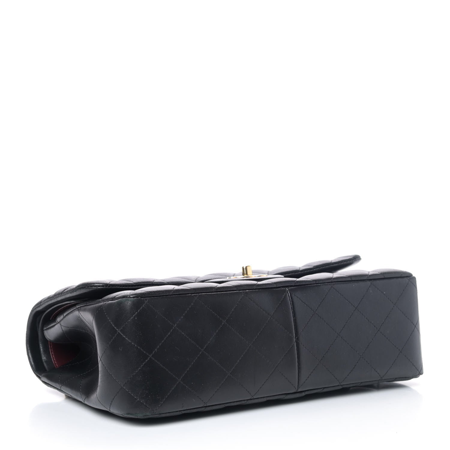 Chanel Lambskin Quilted Jumbo Double Flap Black 3 of 4