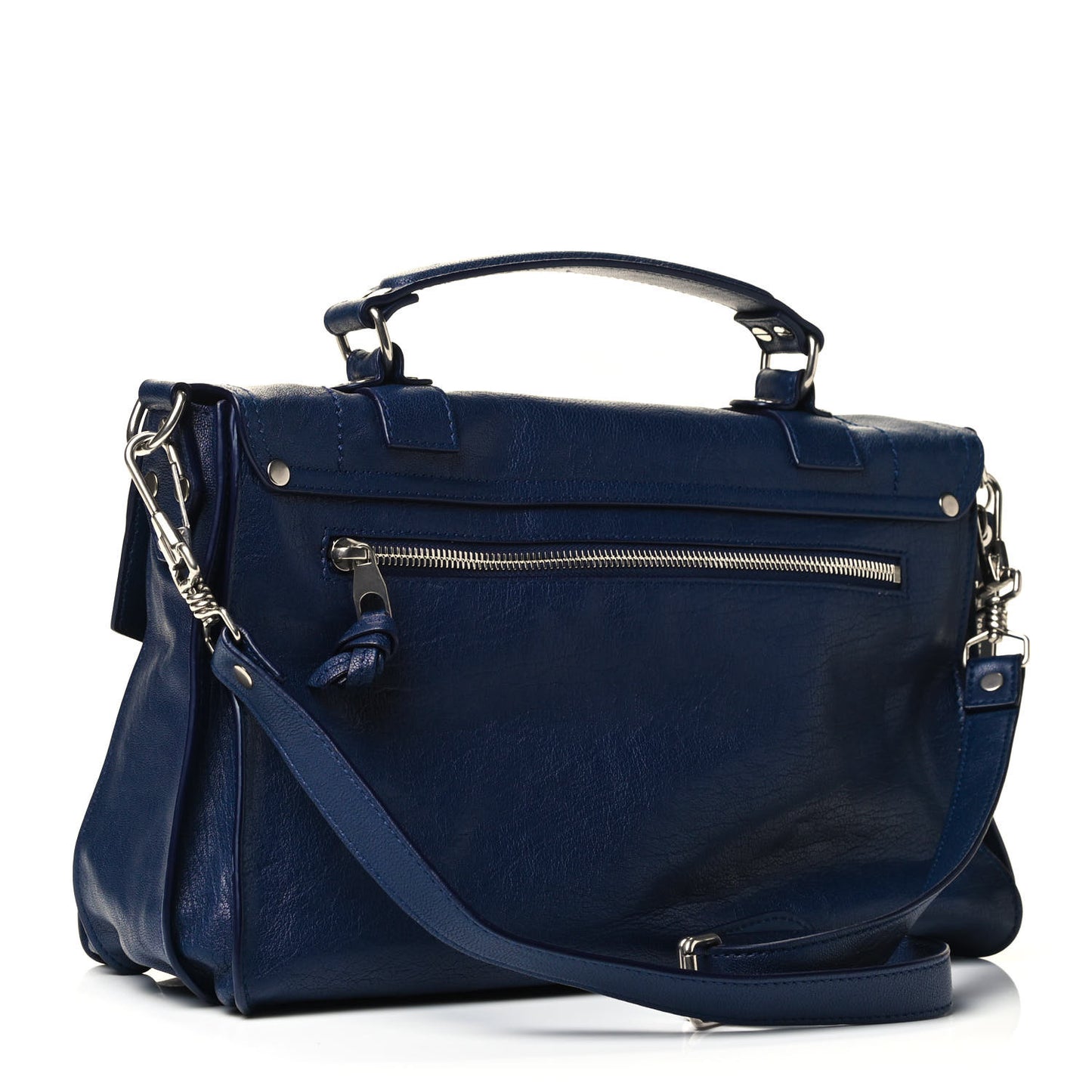 Lambskin Medium PS1 Satchel Navy