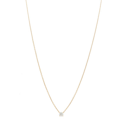 Cartier 18K Yellow Gold Diamond .24ct Solitaire 1895 Pendant Necklace 1 of 6