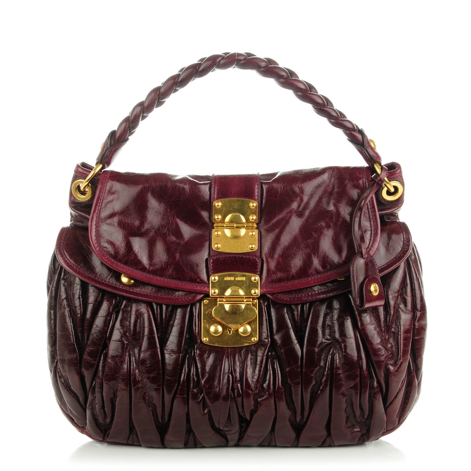 Miu Miu Matelasse Lux Coffer Hobo Ribes 1 of 8