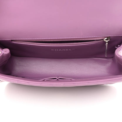 Chanel Lambskin Quilted Small CC Filigree Flap Purple 5 of 16