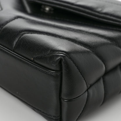 Saint Laurent Calfskin Y Quilted Monogram Toy Loulou Crossbody Bag Black 11 of 12