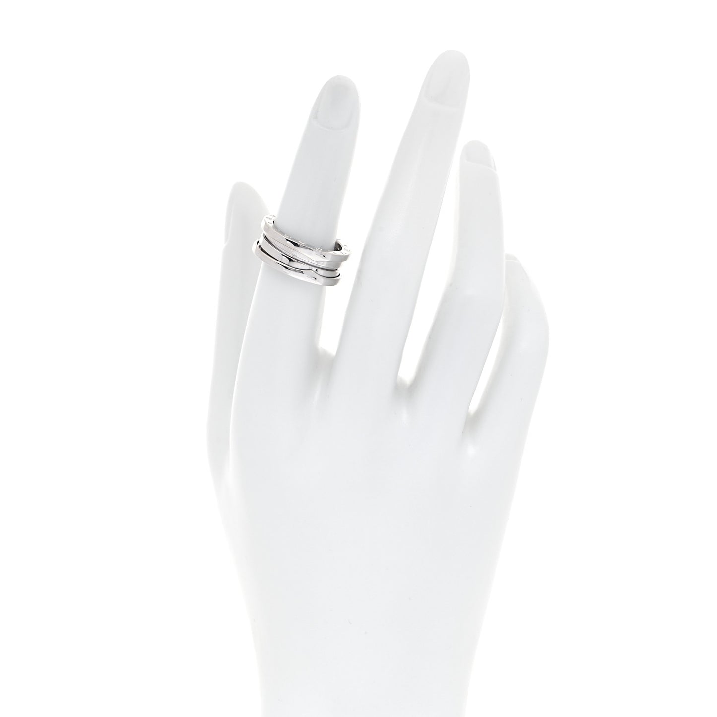 18K White Gold B.Zero1 Two-Band Ring 52 6